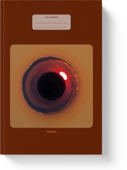 'Tiny Planet – Sunset and Dark Clouds' – A lined notebook by Vicky Thor. Go to Amazon link.