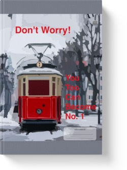 'Don't Worry! You Too Can Become no. 1!' A lined notebook by Vlavoy. 'Go to Amazon'.