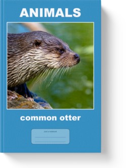 'Animals - Common Otter' - a notebook or composition journal by Vlavoy. 'Go to Amazon' link.