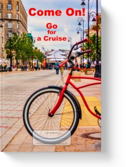 'Come on! Go for a Cruise!' - wide-lined notebook by Vlavoy. 'Go to Amazon' link.