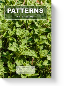 'Patterns No. 5 - catnip' - a lined notebook, journal by Vlavoy. 'Go to Amazon' link.